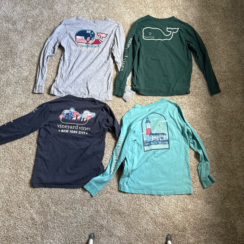 Vineyard Vines Boys Size M (10-12) Long Sleeve Lot of 4